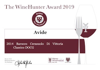 Riconoscimento: Diploma The WineHunter Award per i nostri Cerasulo di Vittoria